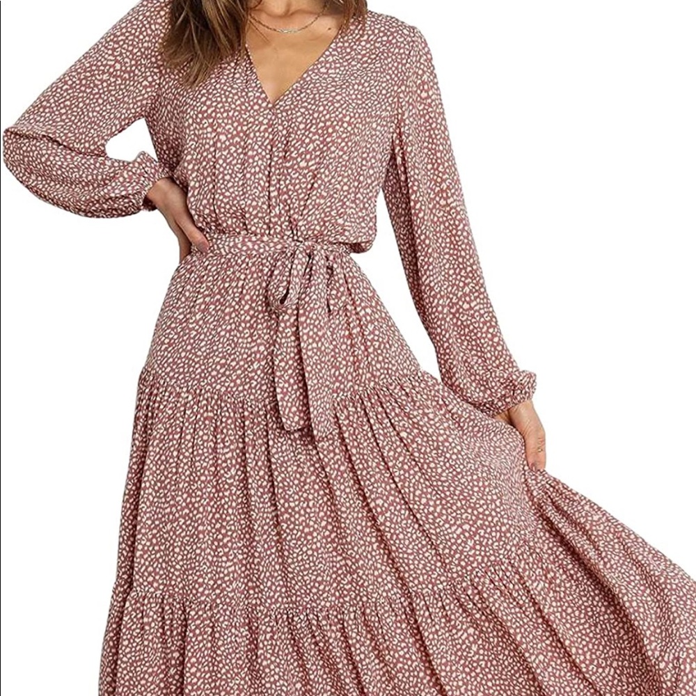 NWT Boho Long Sleeve Fall Long Dress - L